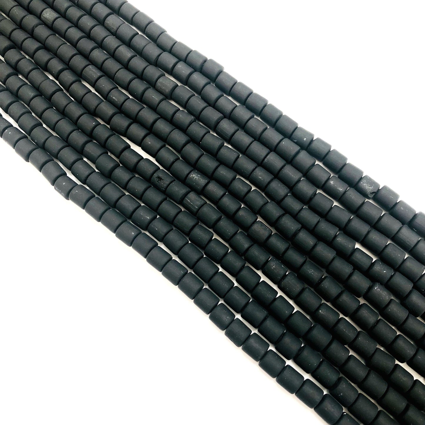 Polymer Clay Lino Beads - Black