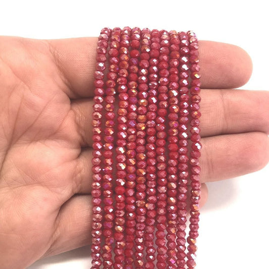 Crystal Beads, Chinese Crystal-3mm-11 Janjan Red