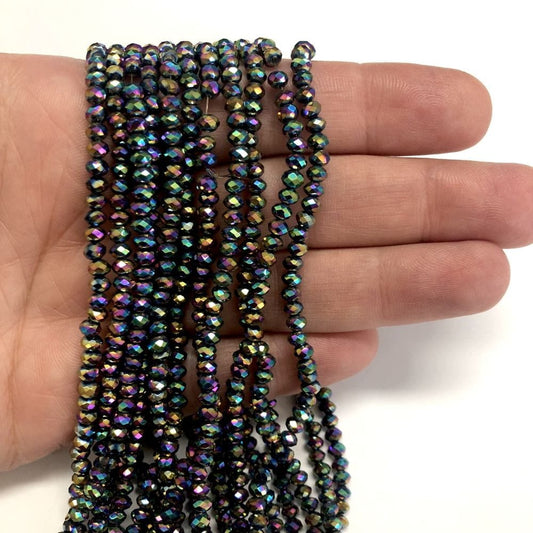 Crystal Beads, Chinese Crystal-3mm-46- Janjan Marbling