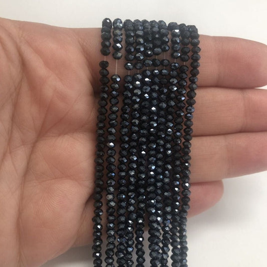 Crystal Beads, Chinese Crystal-2mm-2 - Anthracite / Smoked