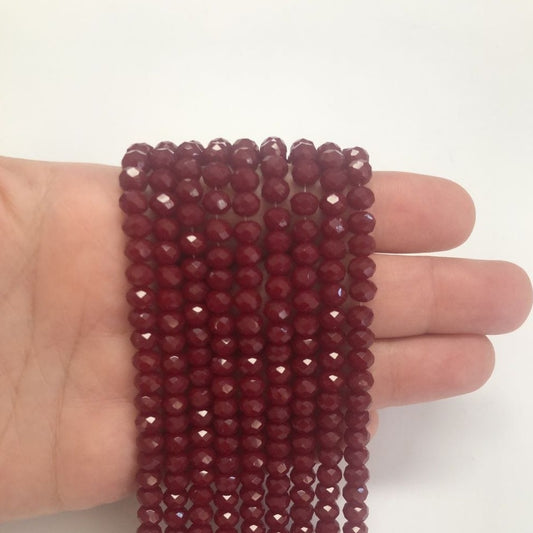 Chinese Crystal 6mm - 11 - Shiny Claret Red