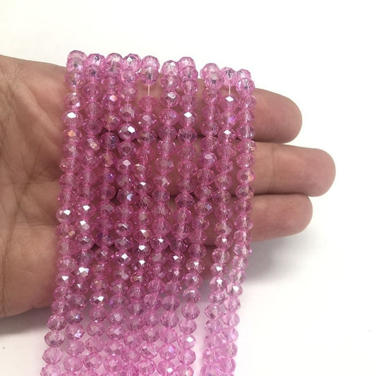 Chinesischer Kristall 6mm - 36 - Transparentes Rosa