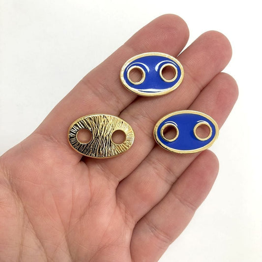 Vergoldeter emaillierter Knopfhalskettenapparat - Parlament