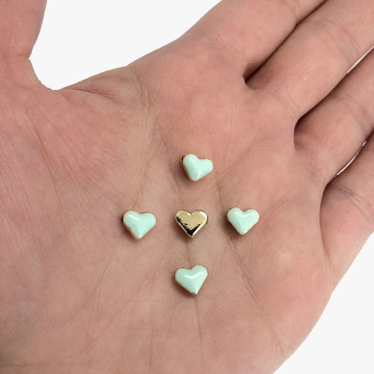 Vergoldeter Emaille-Herzapparat Minze