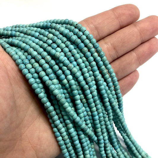 4mm Turquoise Howlite
