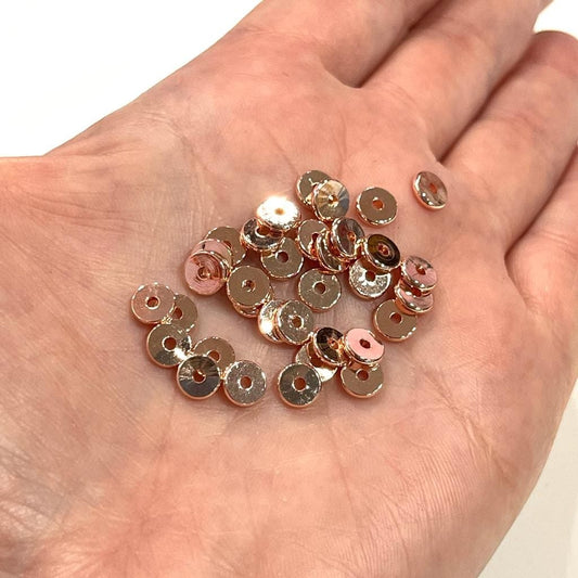 Rose Gold 6x1mm Washer Spacer 