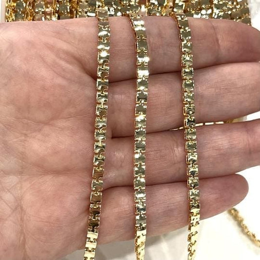 Gold Plated 3mm Brazed Chain