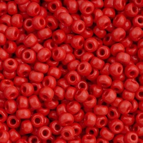 Miyuki Beads, MiyukiSeedBeads 6/0-0408 Opaque Dark Red