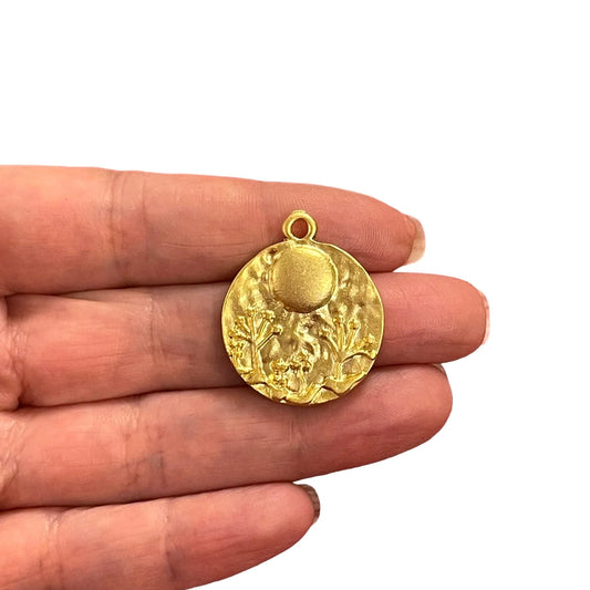 Matte Gold Plated Pendant -19