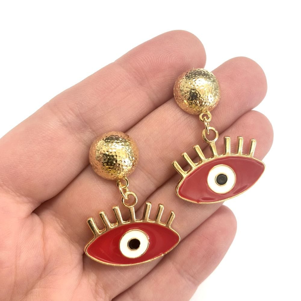 Gold Plated Brass Round Earring Apart - 2