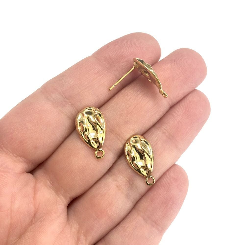 Gold Plated Brass Drop Earrings Apart