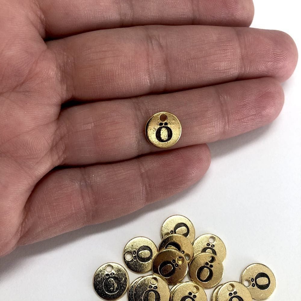 Gold Plated Brass Letter 10mm