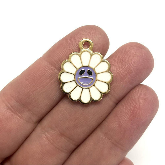 Gold Plated Smiling Daisy Pendant-2