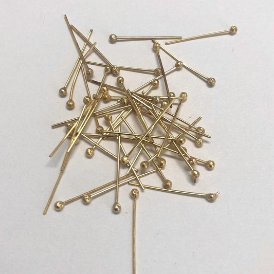 Gold Plated Ball Head Nail 20mm