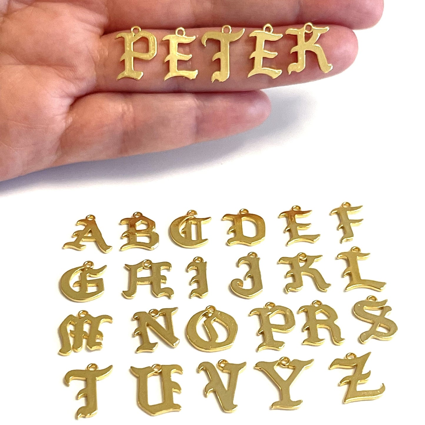 New Gold Plated Brass Letter
