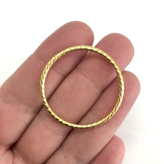 Gold Plated Twist Ring