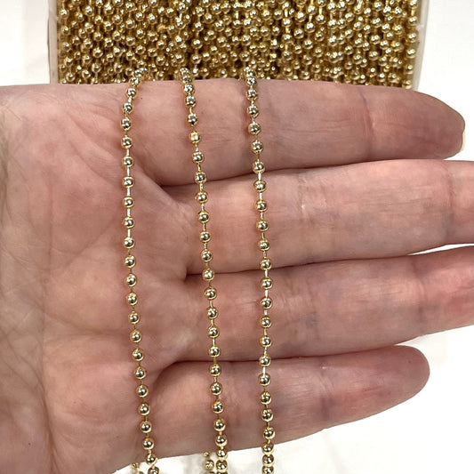 Gold Plated 2mm ball chain