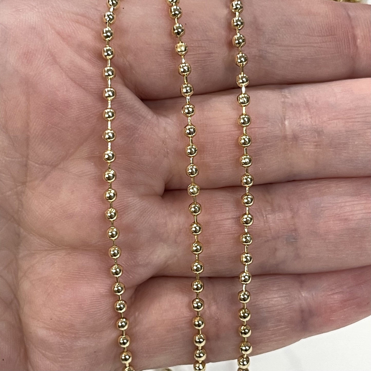 Gold Plated 2mm ball chain
