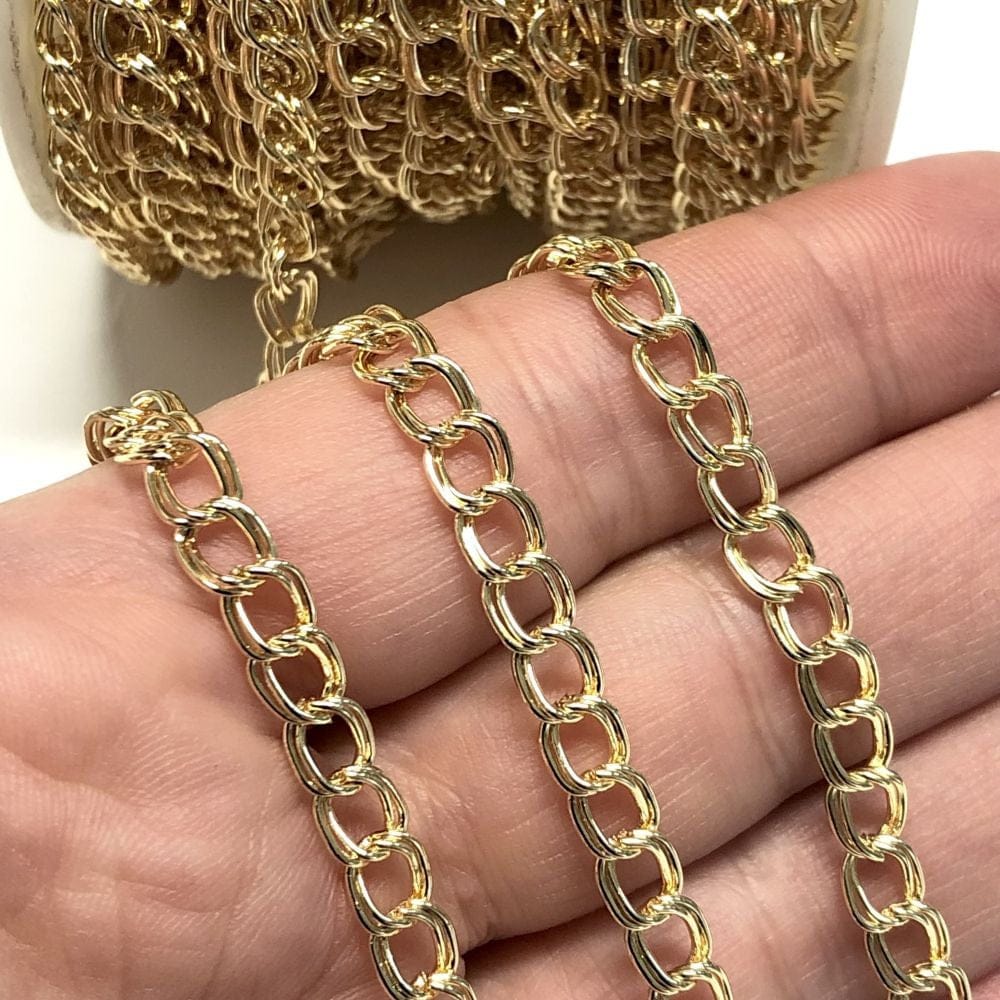 Gold Plated 6x6mm Chain