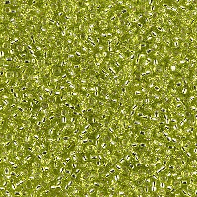 Miyuki Beads, MiyukiRoundBeads15/0-0014 - Chartreuse Silver Lined