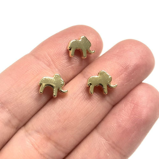 Gold Plated 10x8mm Elephant Spacer