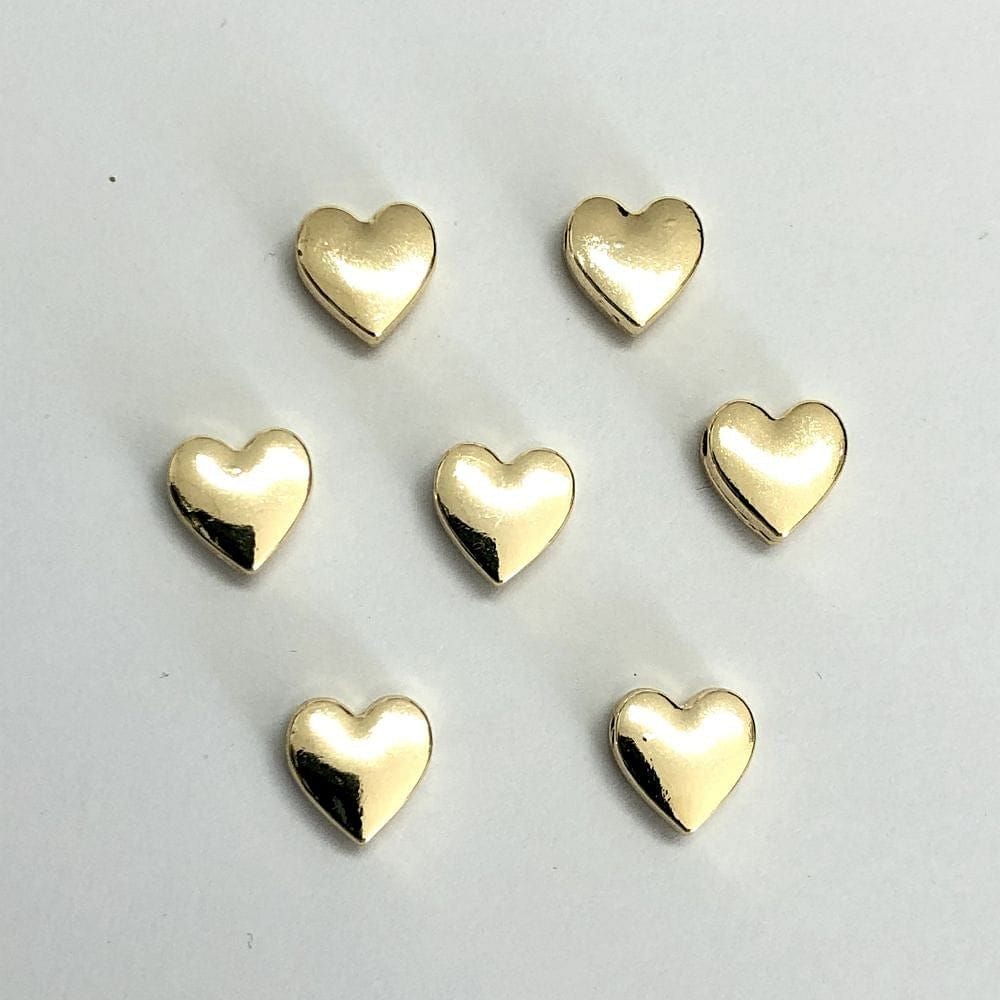 Gold Plated Heart 10mm Spacer