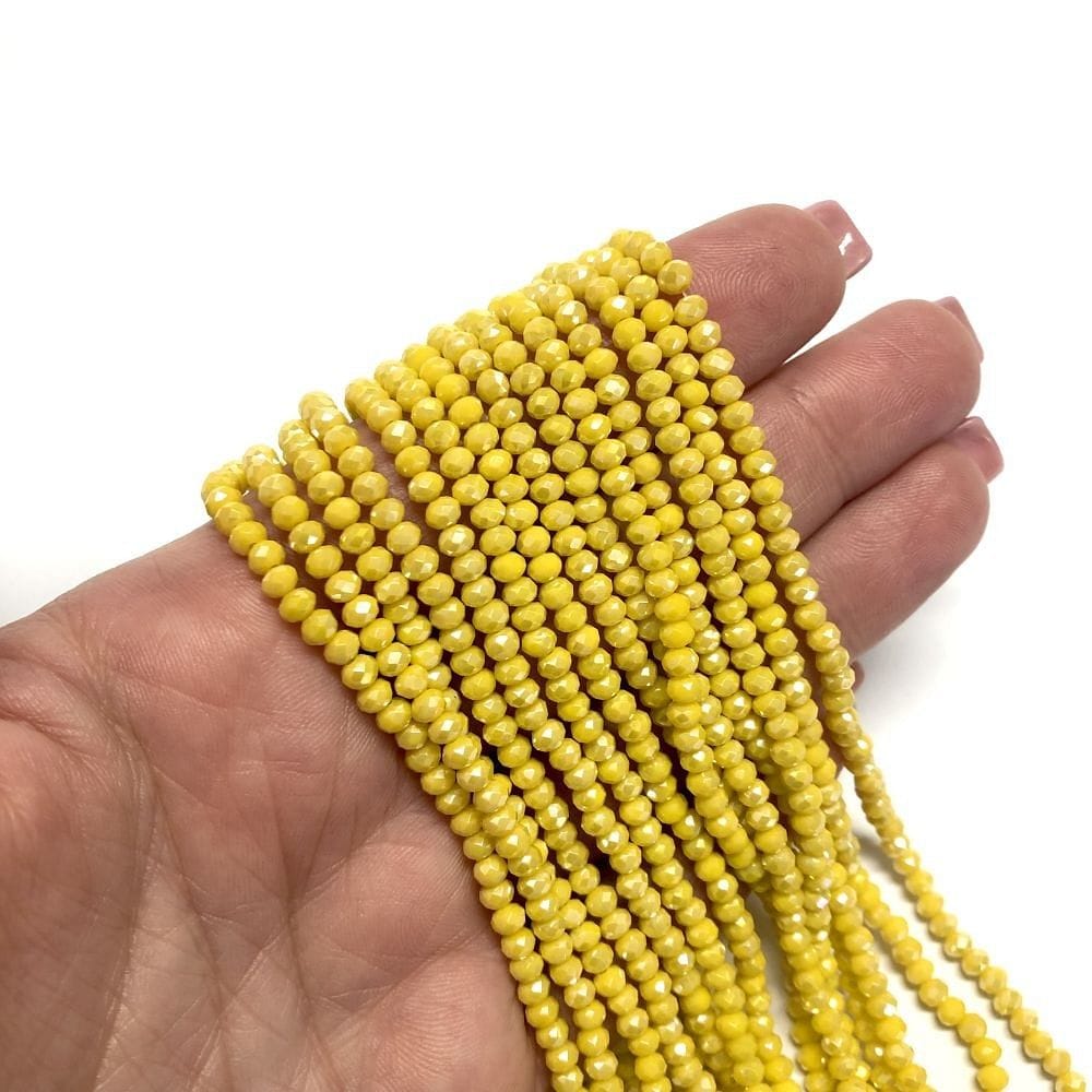 Crystal Bead, Chinese Crystal-3mm- 19 - Bright Canary Yellow