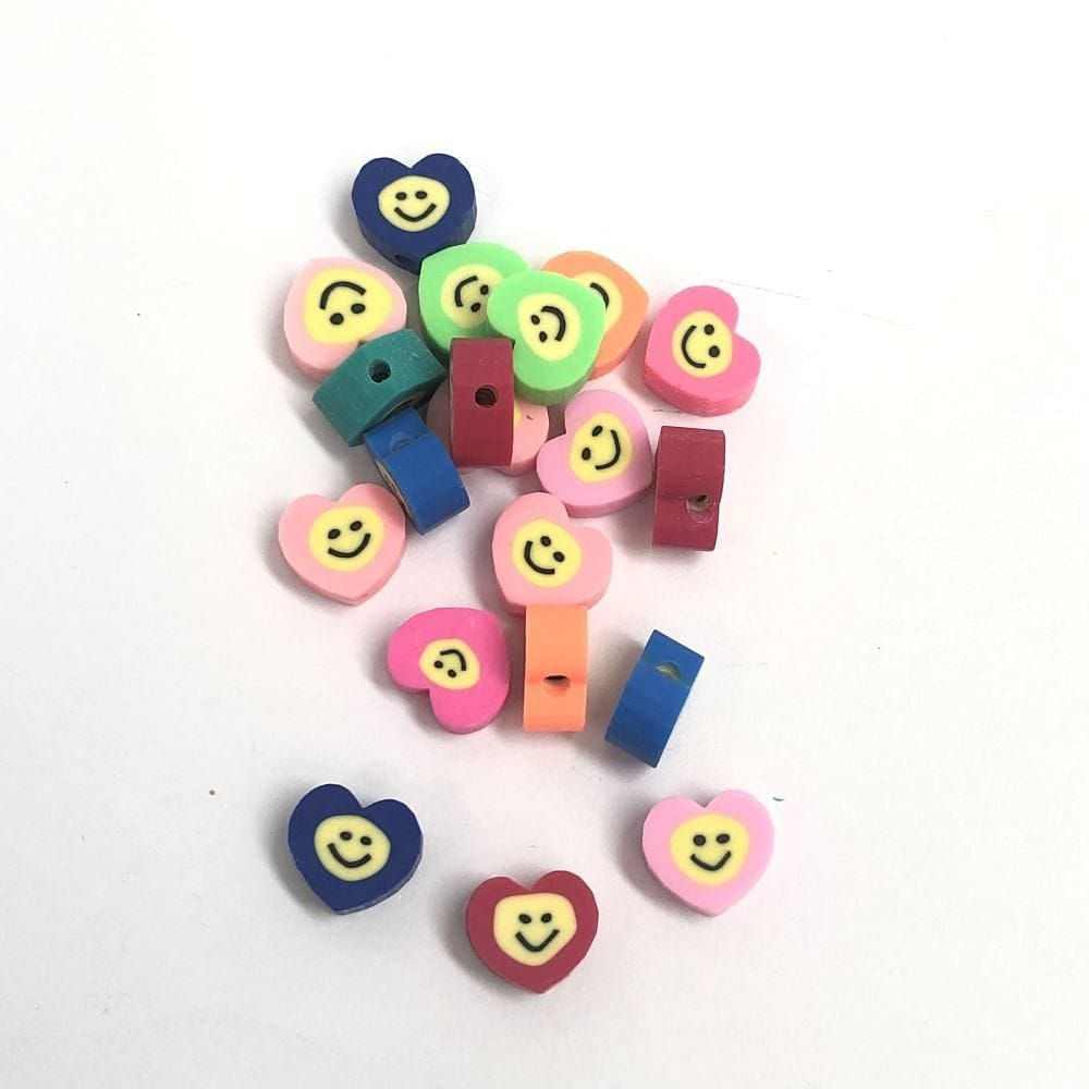 Polymer Clay (Fimo) Heart Smiley - Color