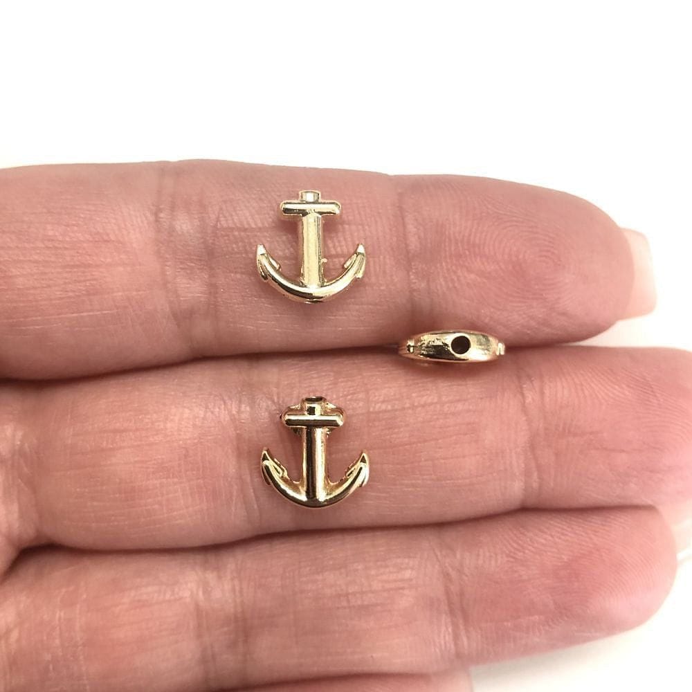Gold Plated 11x11mm Anchor
