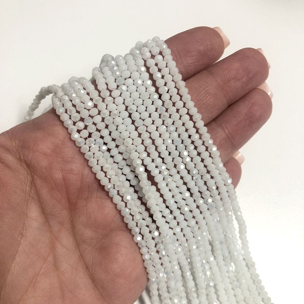 Crystal Bead, Chinese Crystal-3mm-7 - Brilliant White