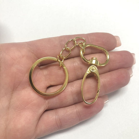 45mm Gold Plated Keychain - 1