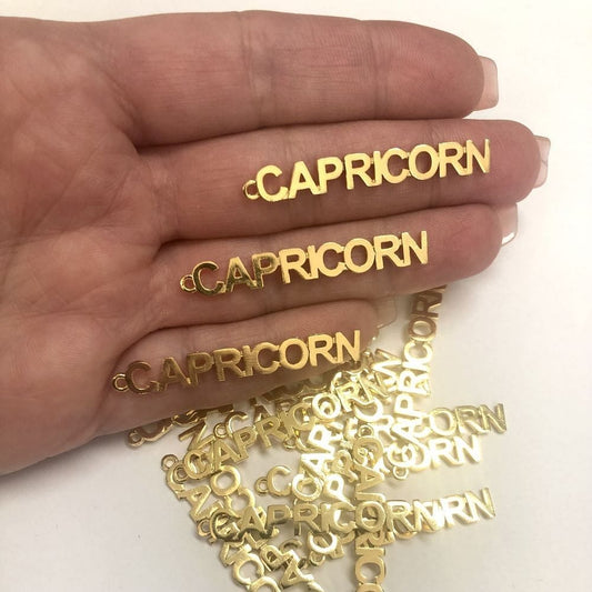Pirinç Altın Kaplama Burç Sembolü Kolye Ucu - Oğlak