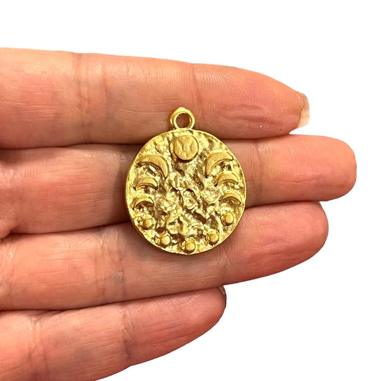 Mat Altın Kaplama Kolye Ucu -059