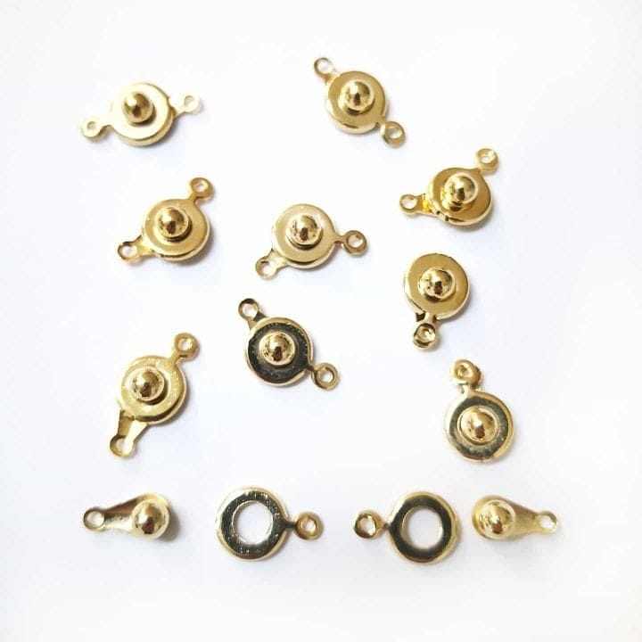 Gold Plated 9mm Snap Closure