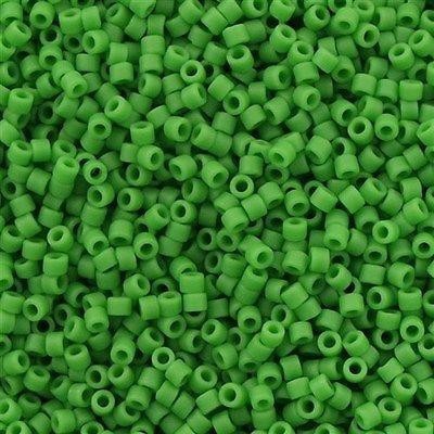 Miyuki Beads, Miyuki Delica 11/0 DB0754 Opaque Pea Green Matted