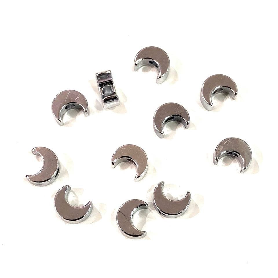 Rhodium Plated Moon Spacer