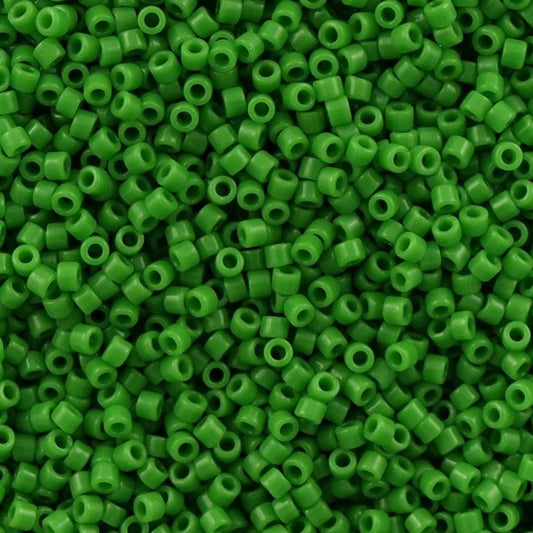 Miyuki Beads, Miyuki Delica 11/0 DB0724 Opaque Pea Green