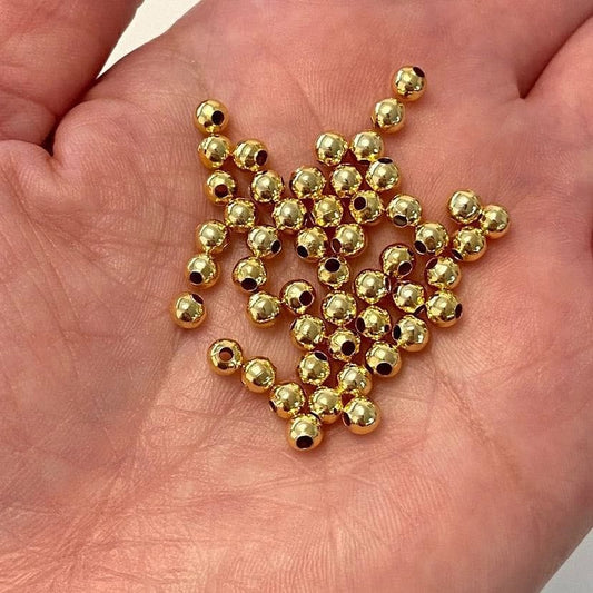 Gold Plated Ball Spacer 4mm