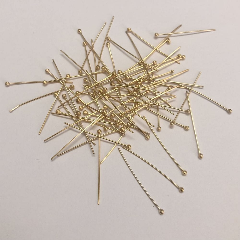 Gold Plated Ball Head Nail 30mm