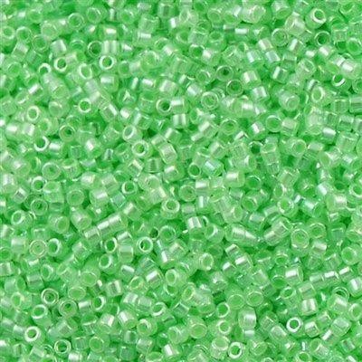 Miyuki Beads, Miyuki Delica 11/0 DB0237 Lined Crystal Light Green