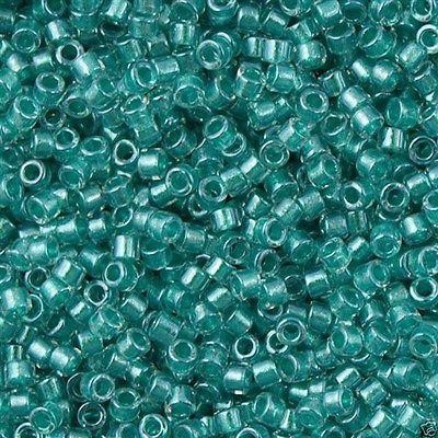 Miyuki Beads, Miyuki Delica 11/0 DB0904 Funkelnder aquagrün gefütterter Kristall
