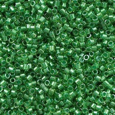Miyuki Beads, Miyuki Delica 11/0 DB0916 Sparkling Green Lined Chartreuse