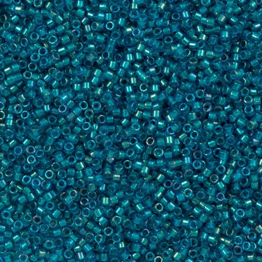Miyuki Beads, Miyuki Delica 11/0 DB1764 Emerald Lined Aqua AB