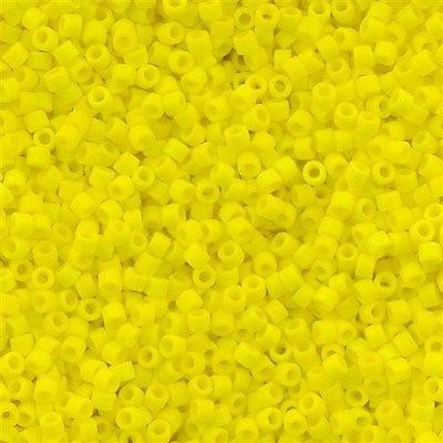 Miyuki-Perlen, Miyuki Delica 11/0 DB0751 Undurchsichtiges Gelb mattiert