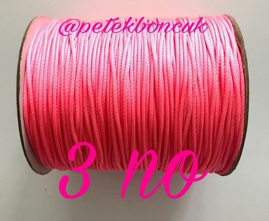 Oiled Cotton 1.5mm -3 Neon Pink