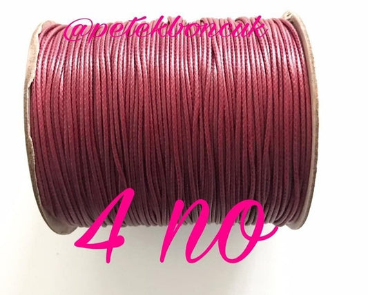 Oiled Cotton 1.5mm-4 Claret Red