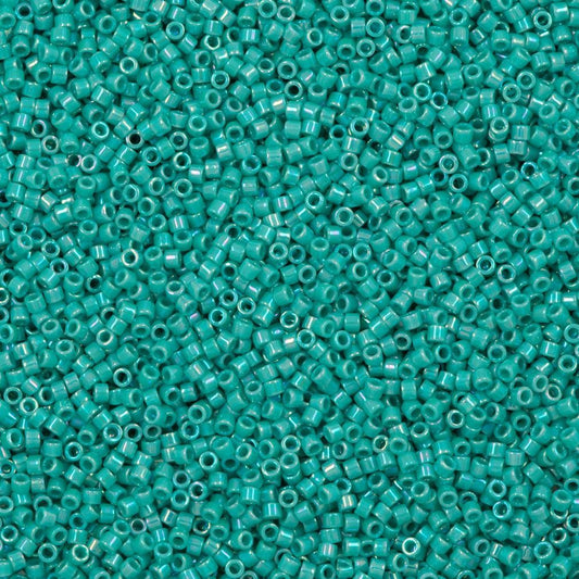 Miyuki Beads, Miyuki Delica 11/0 DB0166 Opaque Turquoise AB