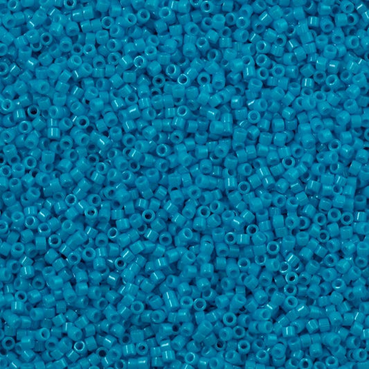 Miyuki-Perlen, Miyuki Delica 11/0 DB0659 Opaque Dark Turquoise Blue gefärbt