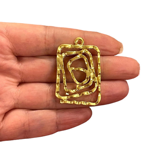 Mat Altın Kaplama Kolye Ucu -034