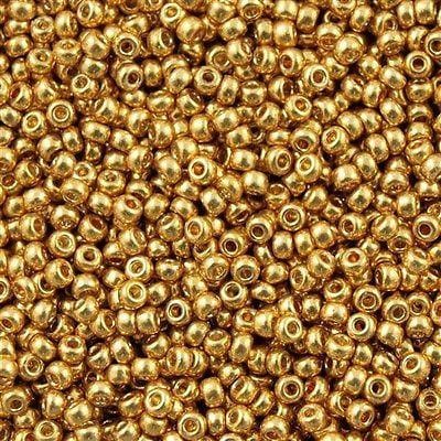 Miyuki-Perlen, MiyukiRoundBeads11/0-4202 Duracoat galvanisiertes Gold
